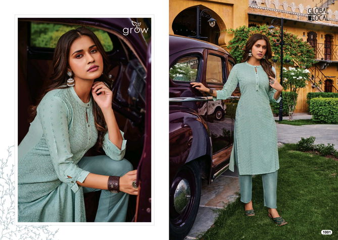 Grow By 100 Miles Rayon Chikan Lakhnavi Kurti Wholesalers In Delhi